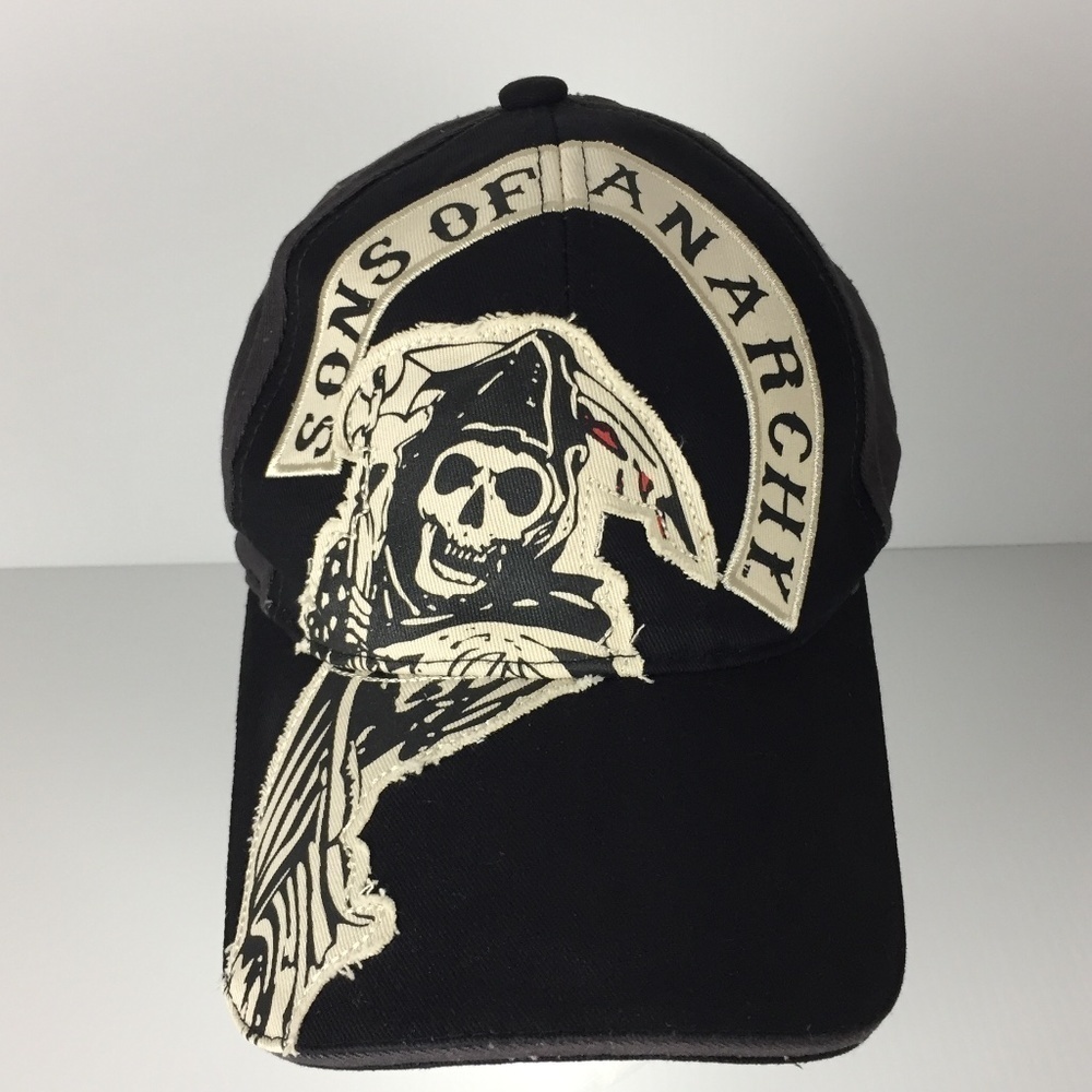 Sons of Anarchy Ballcap Black One Size Adjustable Clip Strap Hat